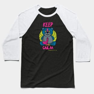 Keep Calm Teddy Baseball T-Shirt